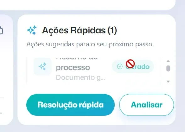The quick action shows “Generated”, with no way to open the document from there.